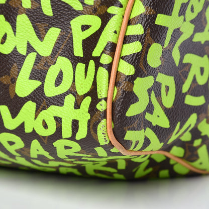 Louis Vuitton Monogram Graffiti Speedy 30 Green 11 of 13