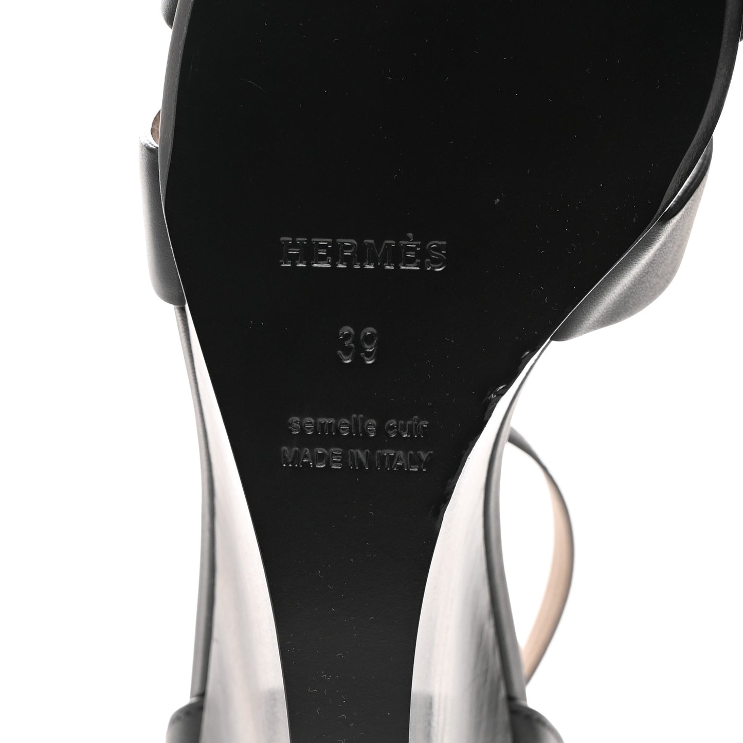 Calfskin Legend Wedge Sandals 39 Black