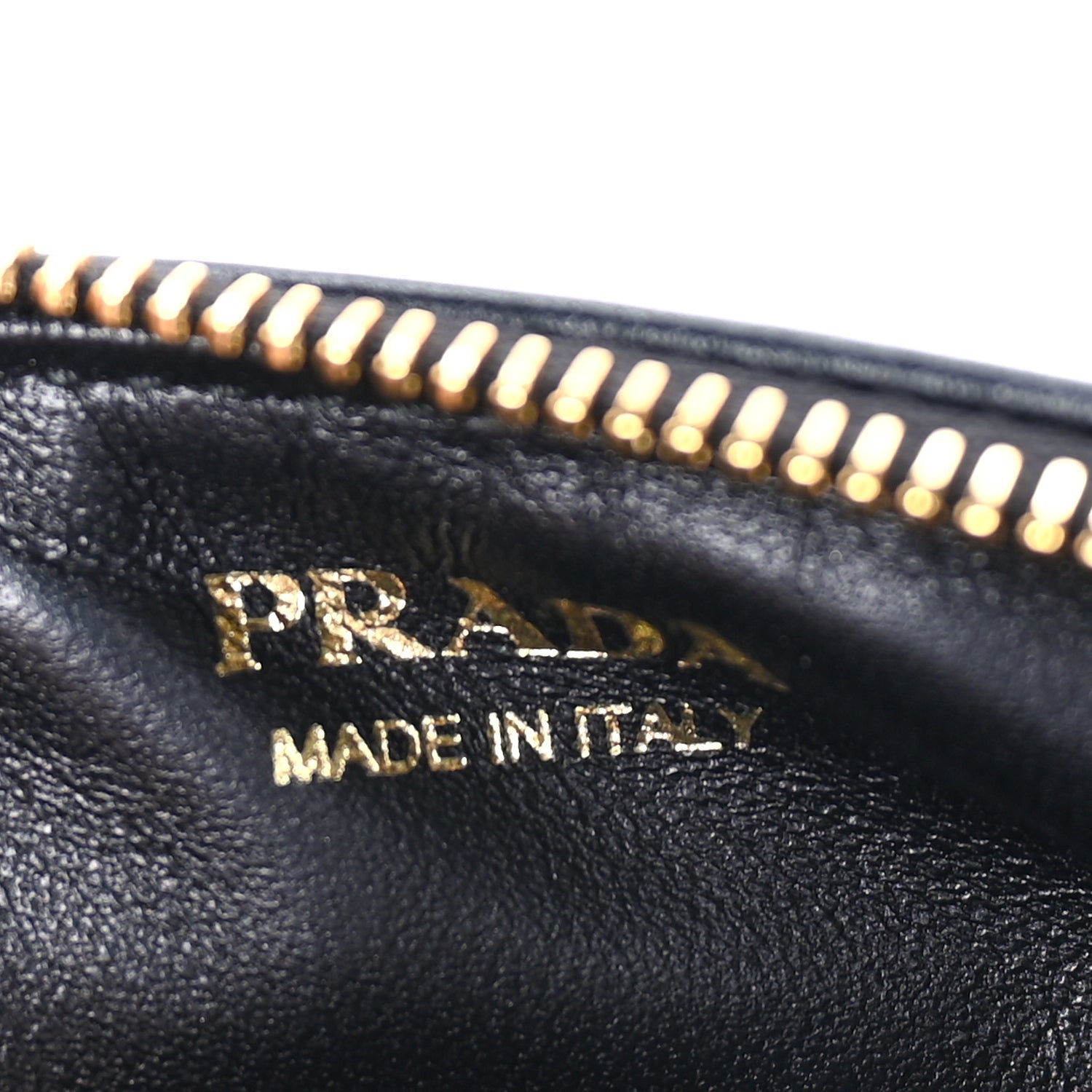 Prada Nappa Quilted Triangle Zip Card Holder  Black 6 of 6