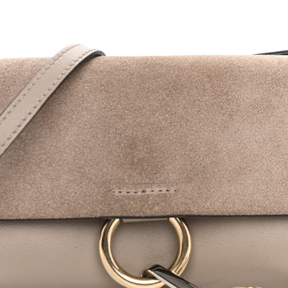Chloe Suede Calfskin Small Faye Shoulder Bag Grey 6 of 8