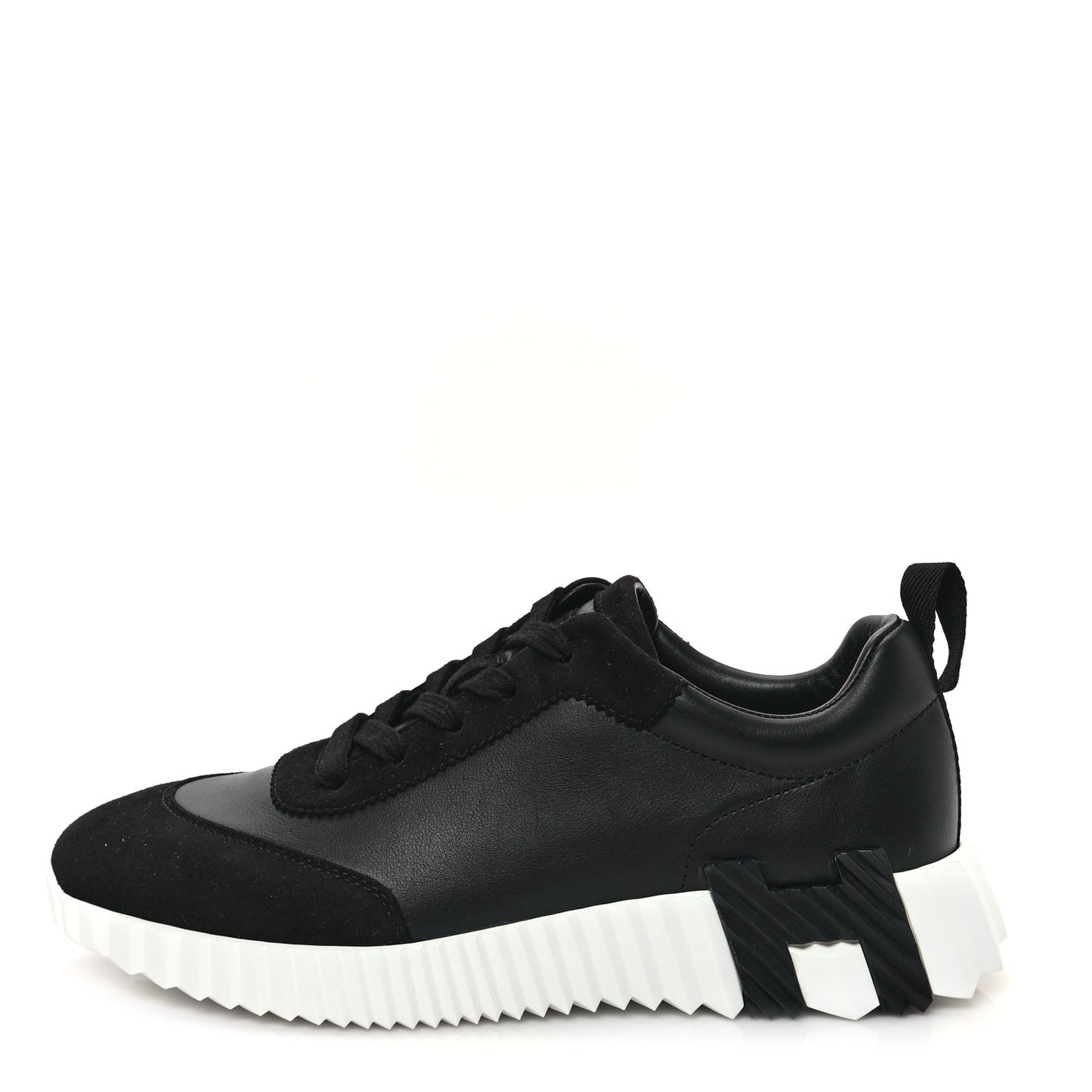 Goatskin Suede Goatskin Bouncing Sneakers 37 Black