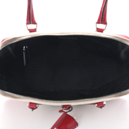 Prada Canapa Cinghiale Frame Bowler Red 5 of 9