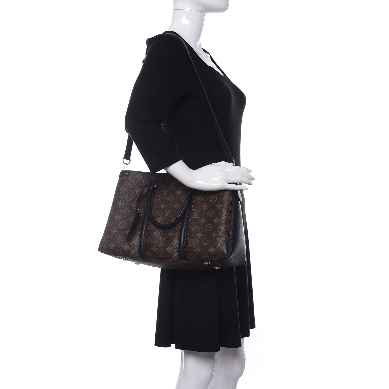 Louis Vuitton Monogram Soufflot MM Black 2 of 11