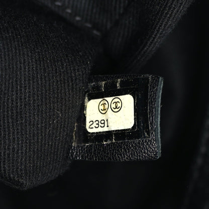 Chanel Canvas Sequin Medium Deauville Tote  Charcoal 6 of 9