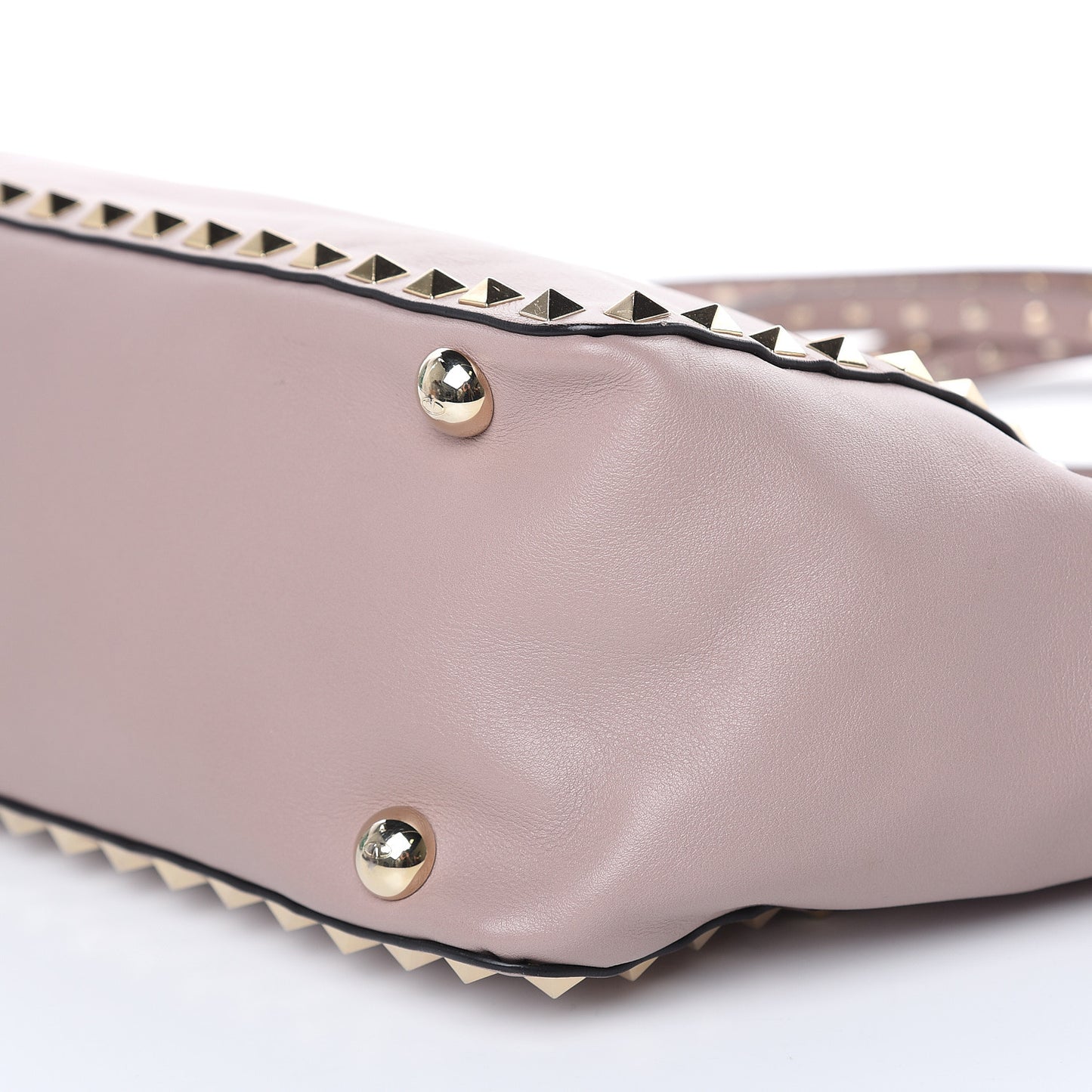 Vitello Small Rockstud Tote Poudre