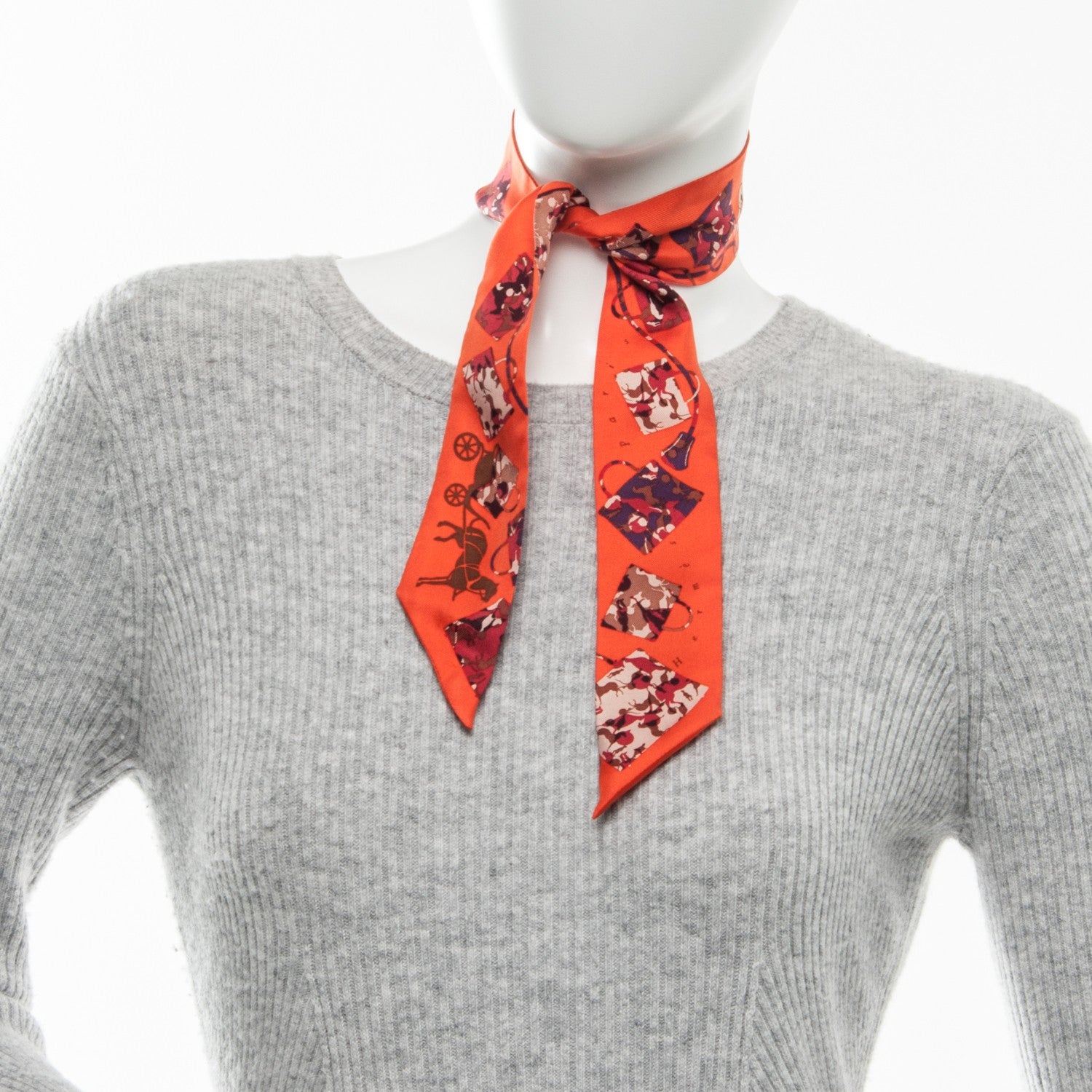 Hermes Silk Twilly Orange 2 of 4