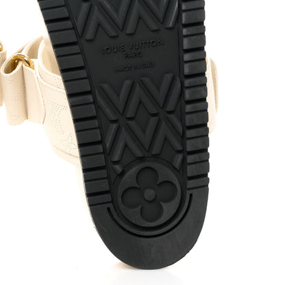 Louis Vuitton Mahina Bom Dia Flat Mule Sandals 38 Beige Clair 6 of 10