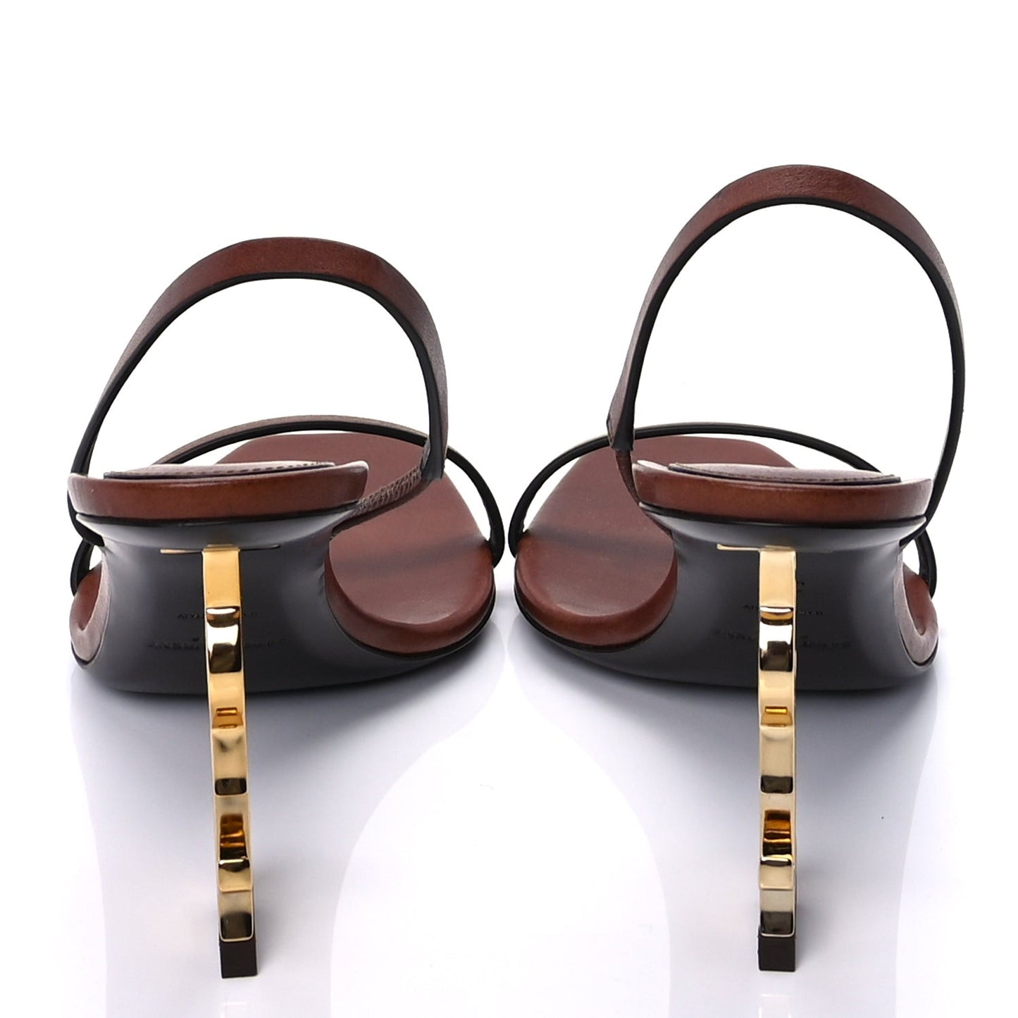 Calfskin Opyum Slingback Sandals 38 Caramel