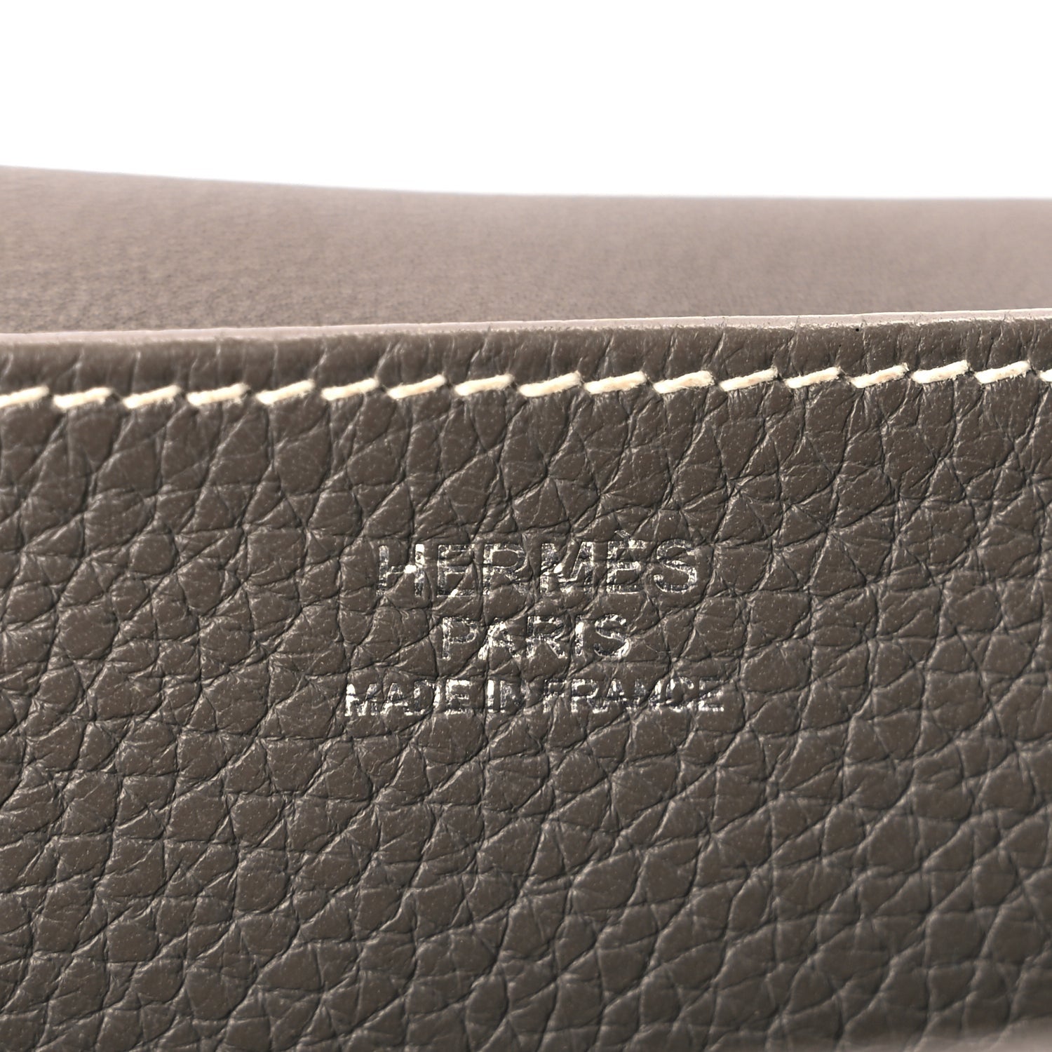 Hermes Taurillon Clemence Halzan 31 GM Etoupe 5 of 10