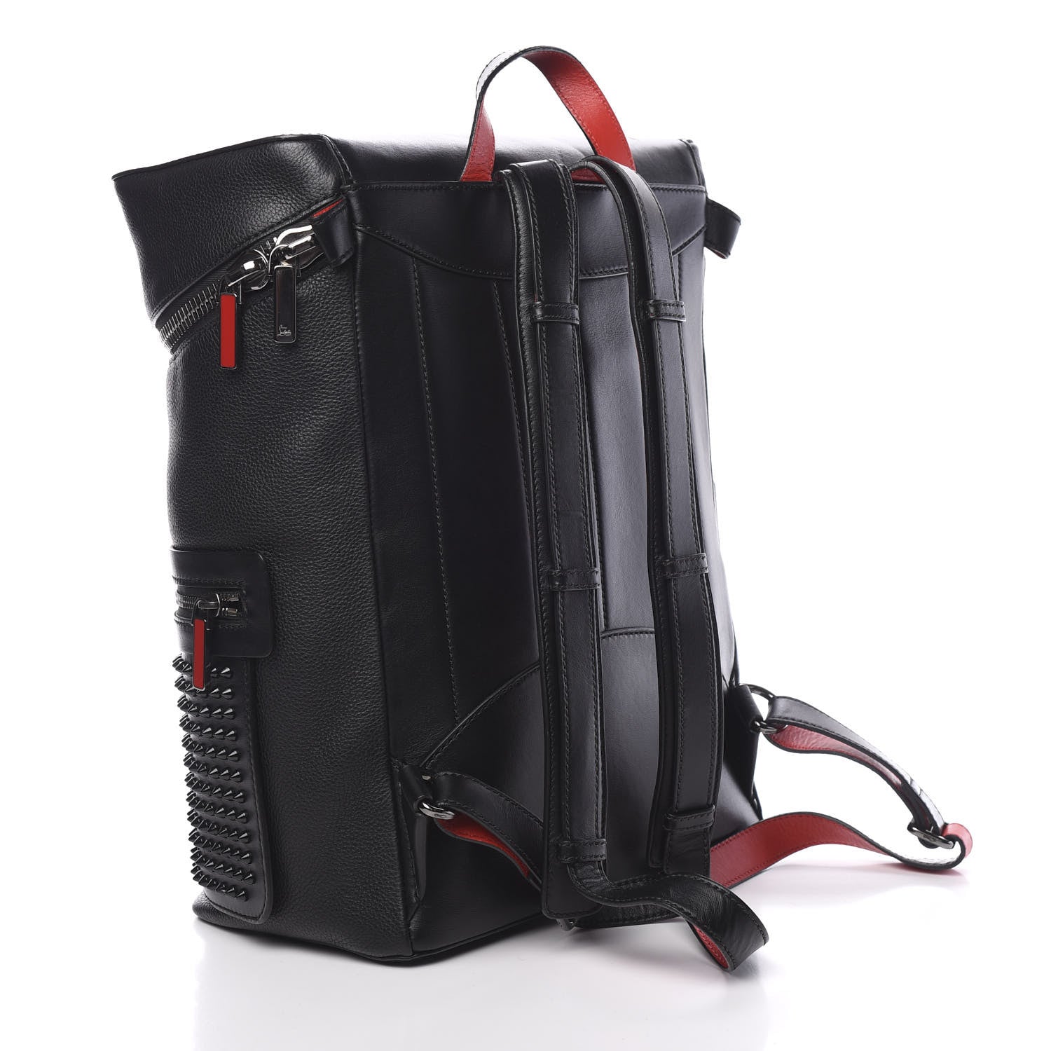 Christian Louboutin Calfskin Spiked Apoloubi Backpack Black 2 of 10
