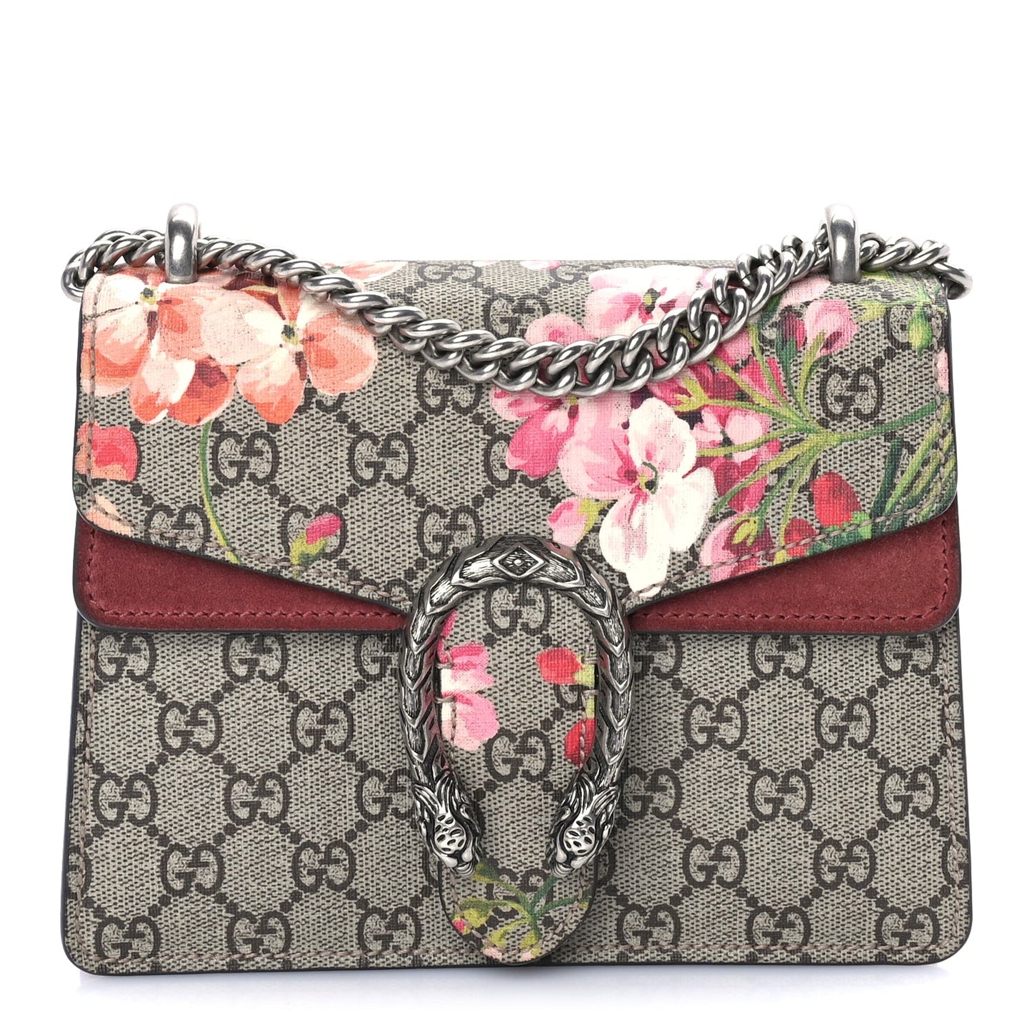 GG Supreme Monogram Blooms Mini Dionysus Shoulder Bag  Beige Multicolor Dry Rose