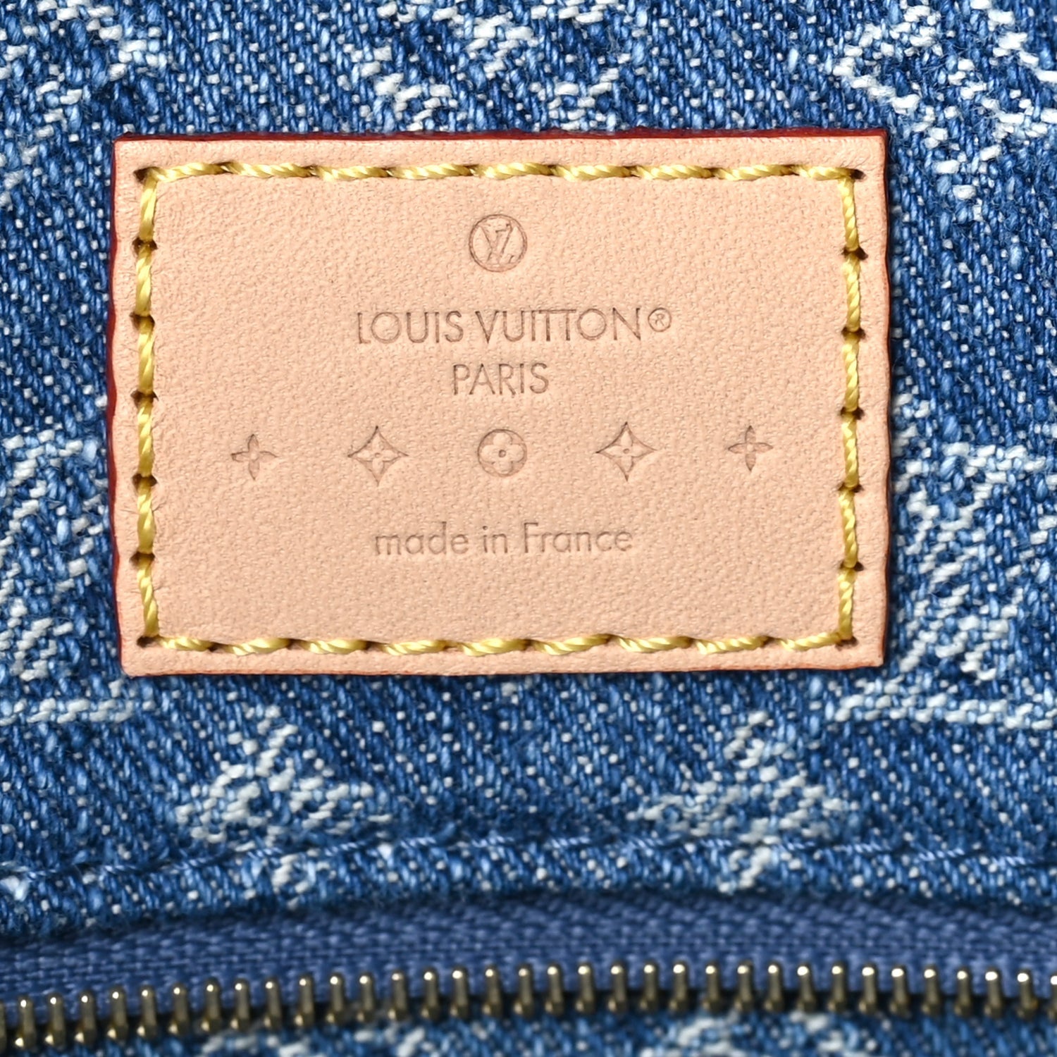 Louis Vuitton Monogram Denim Onthego MM Blue 6 of 9