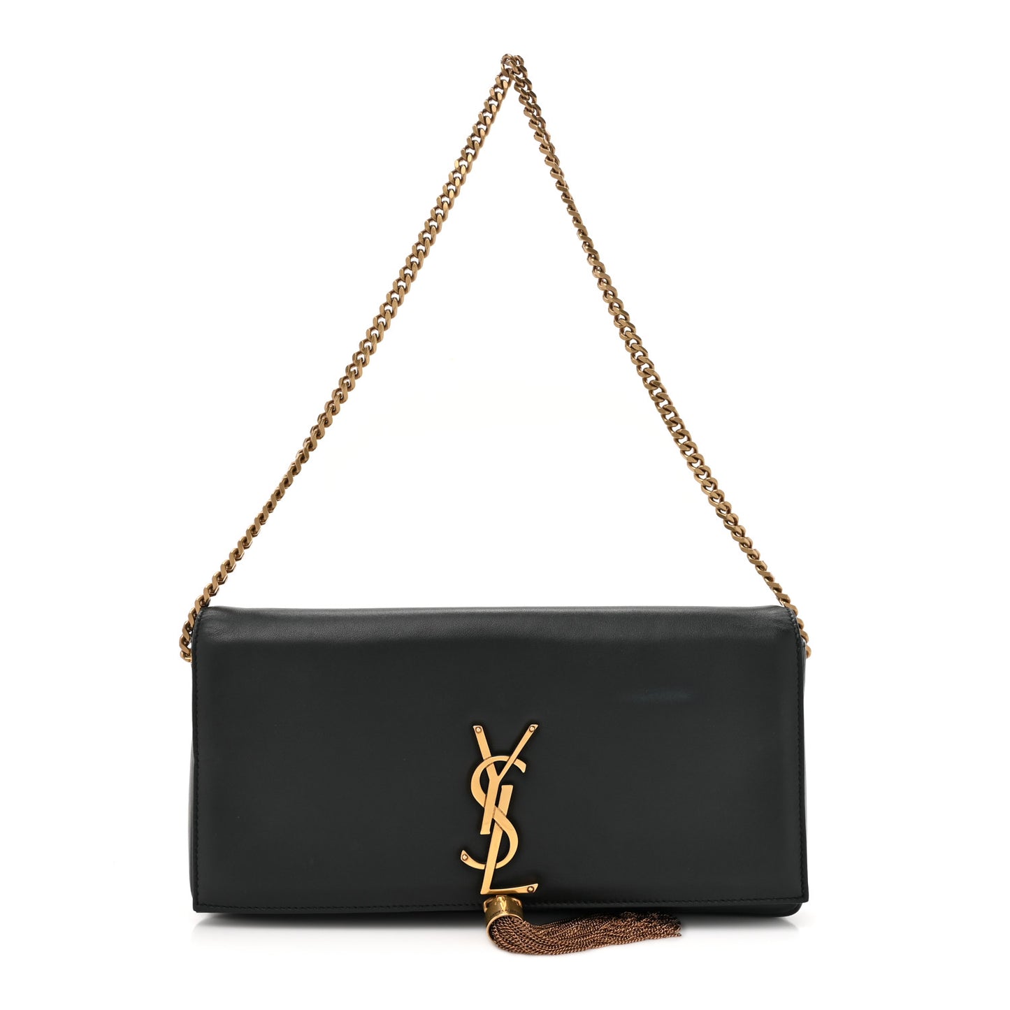 Lambskin Monogram Tassel Kate 99 Dark Leaf