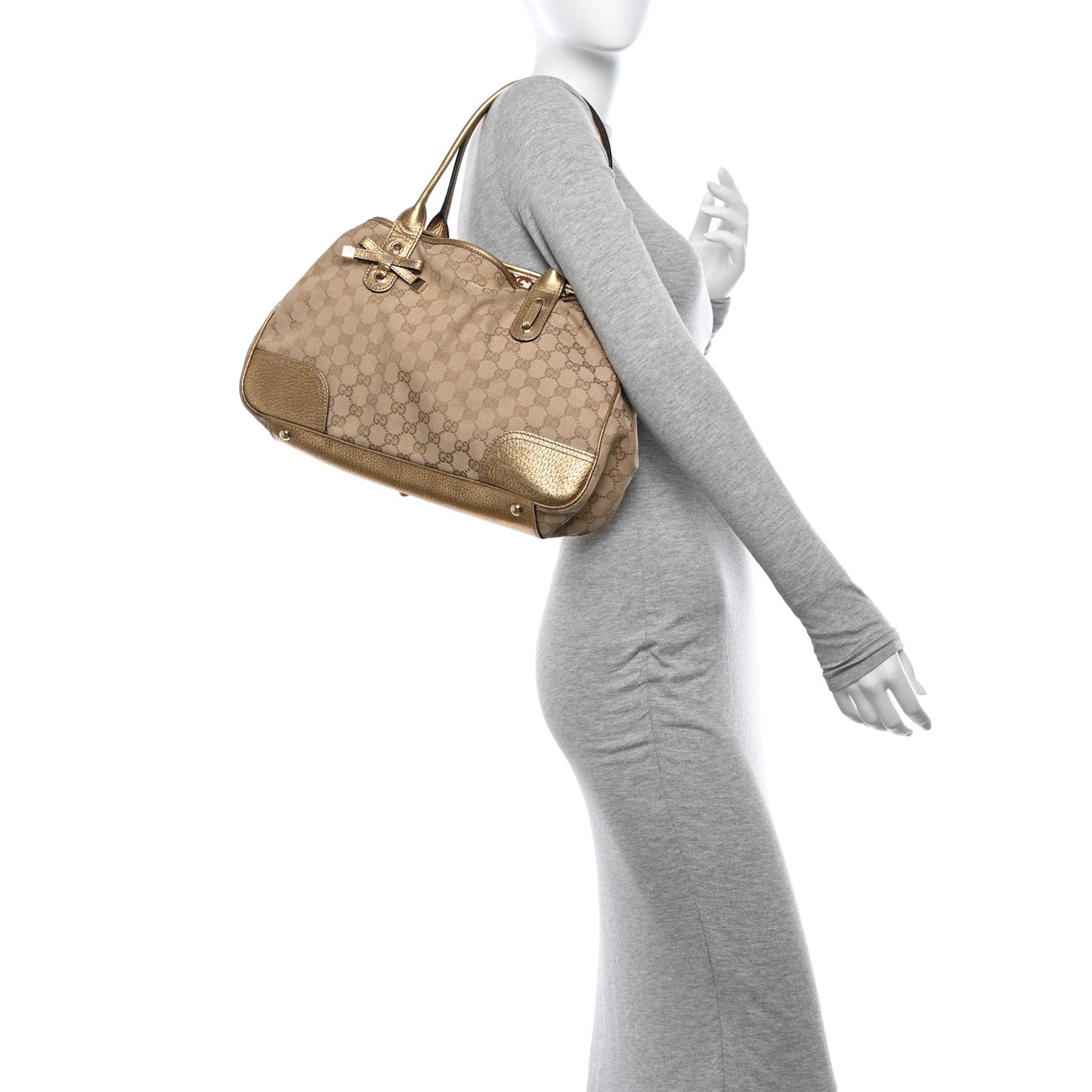 Monogram Medium Princy Tote Gold