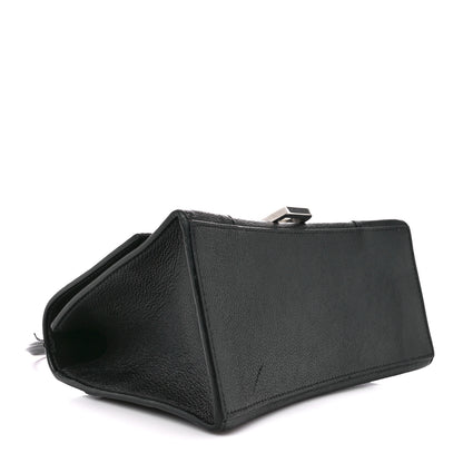 Balenciaga Grained Calfskin Small Hourglass Top Handle Bag Black 4 of 11