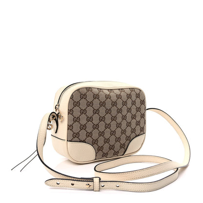 Gucci Monogram Dollar Calfskin Mini Bree Messenger Bag  Beige Ebony Avoire 2 of 8
