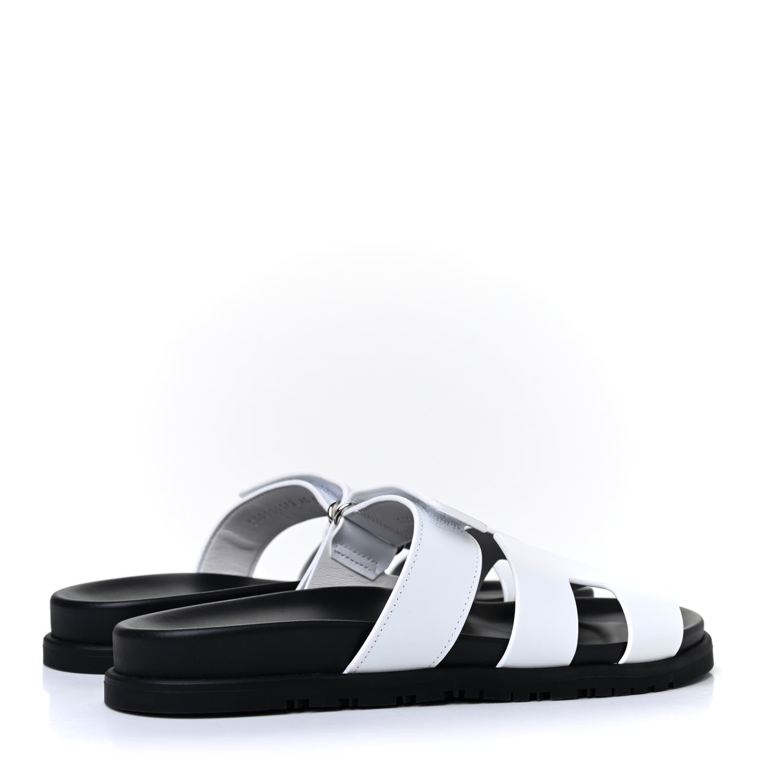 Hermes Calfskin Womens Chypre Sandals 40 White 3 of 4