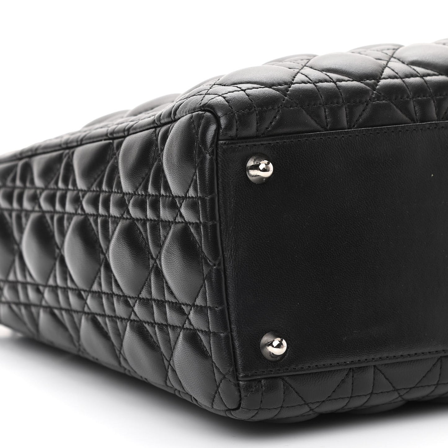 Lambskin Cannage Large Lady Dior Black