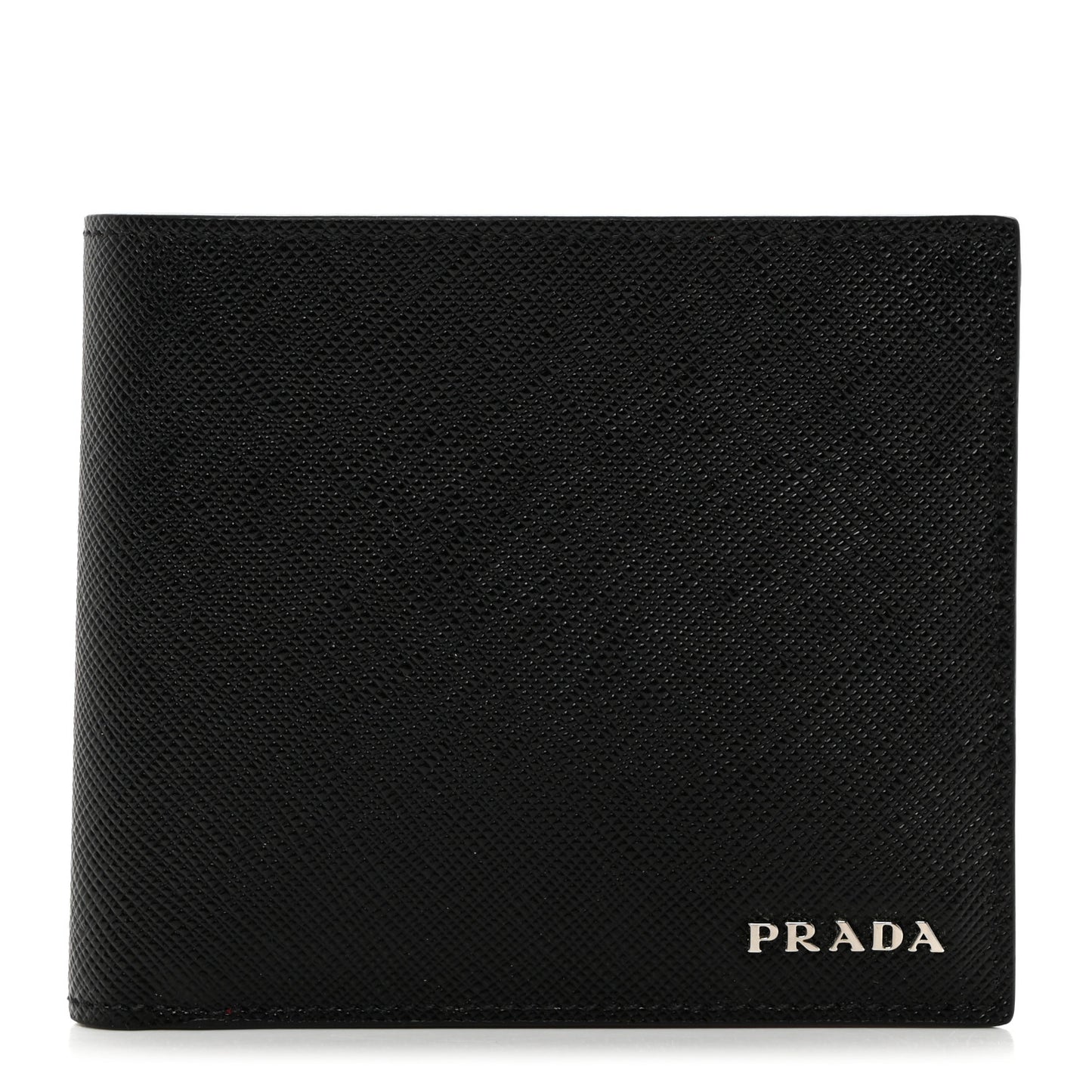Saffiano Bi-Fold Wallet Black Fuoco