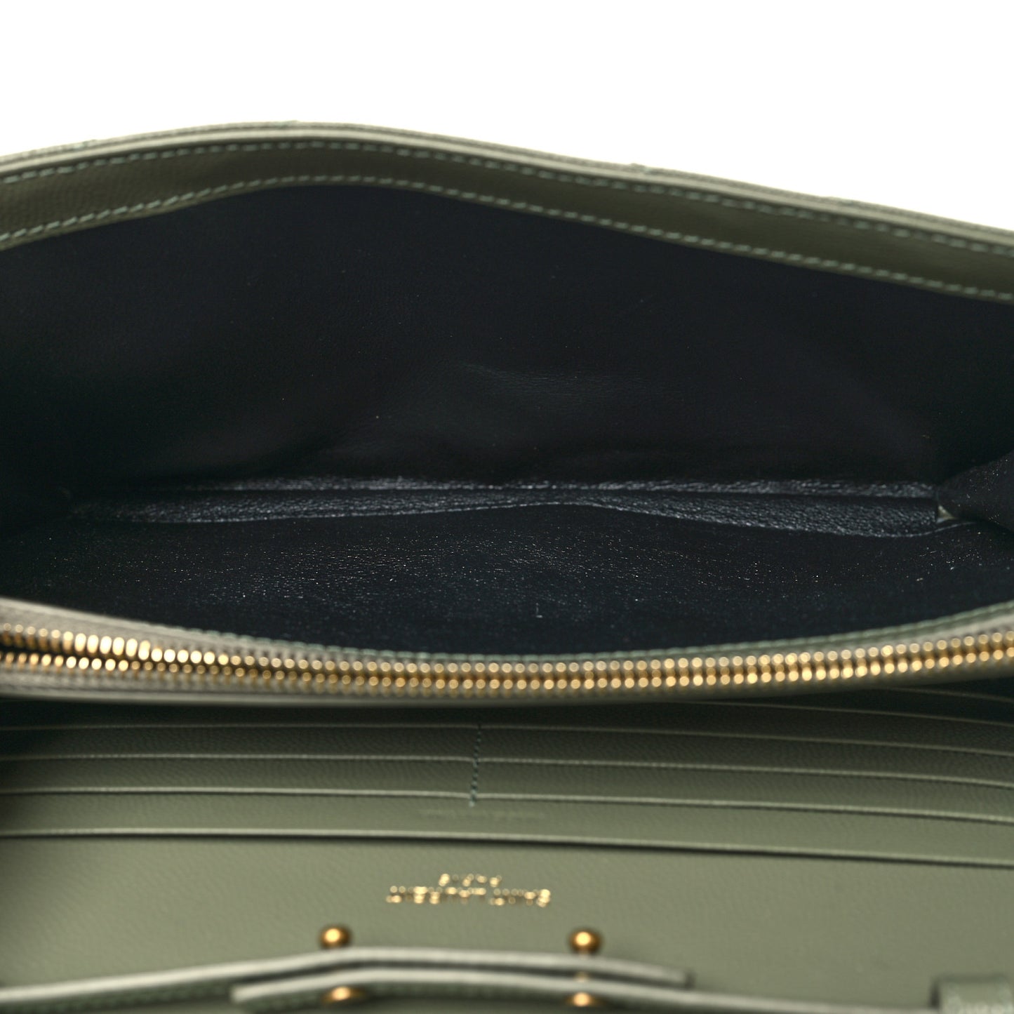 Grain De Poudre Matelasse Chevron Monogram Chain Wallet Light Sage