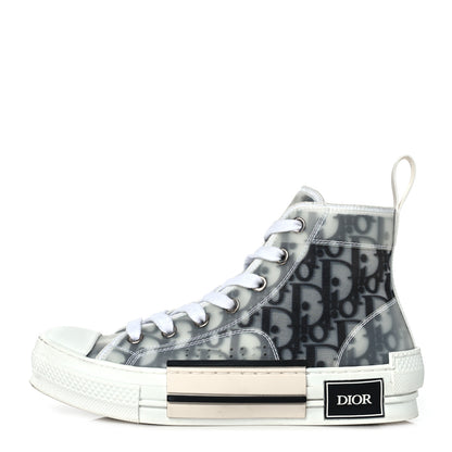 Christian Dior Technical Canvas Oblique B23 High Top Sneakers 35.5 White Black 1 of 10