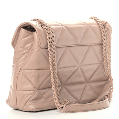 Prada Nappa Triangle Stitched Large Spectrum Bag Cipria 3 of 12