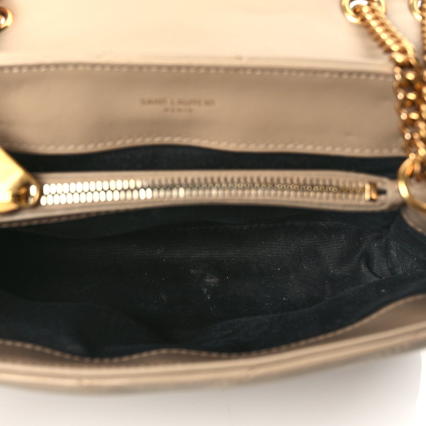 Calfskin Y Quilted Monogram Small Loulou Chain Satchel Dark Beige