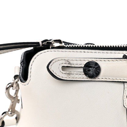 Fendi Vitello Dolce Croc Tail Medium By The Way Boston Bag White Black 23 of 26