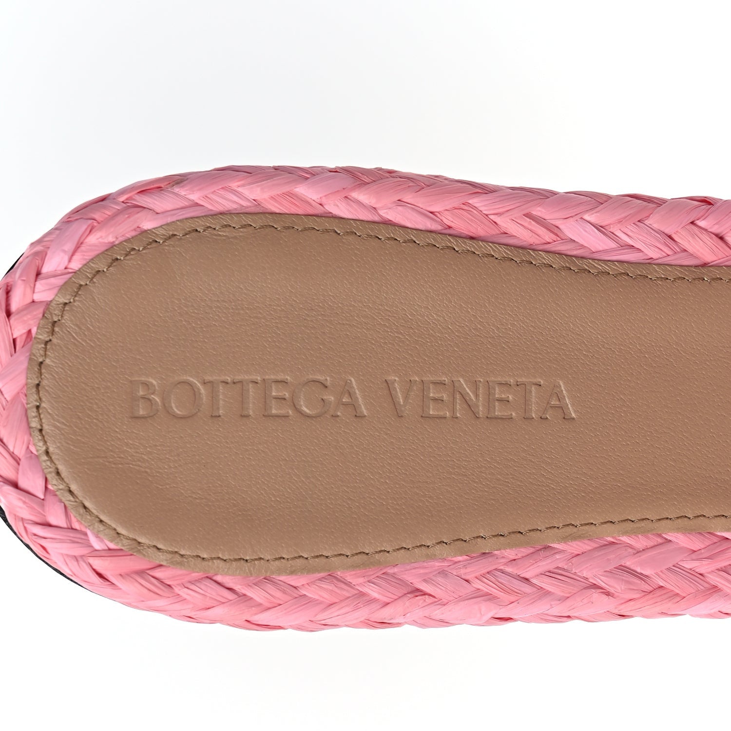 Bottega Veneta Raffia Twisted Intrecciato Stretch Flat Sandals Blossom 8 of 9