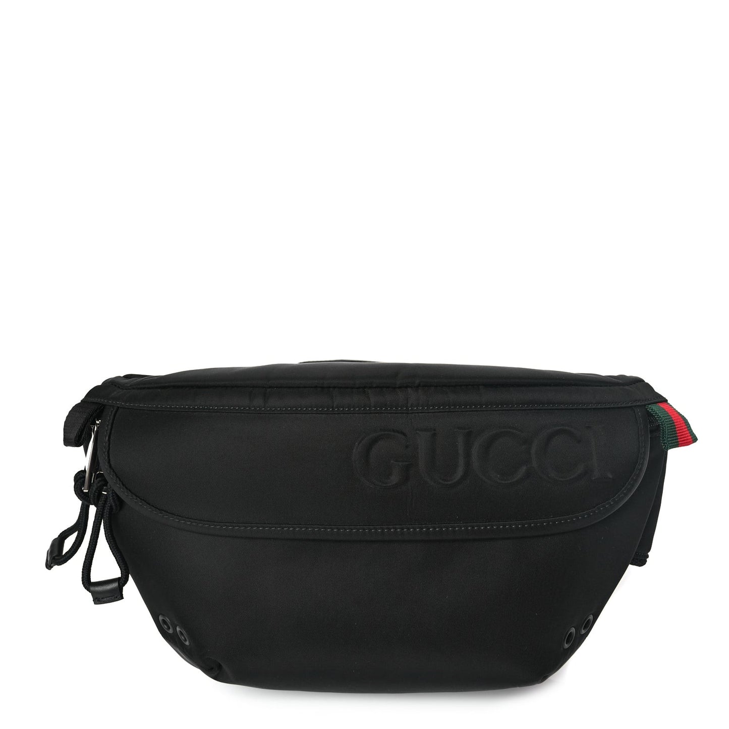 Nylon Large Logo Belt Bag Black