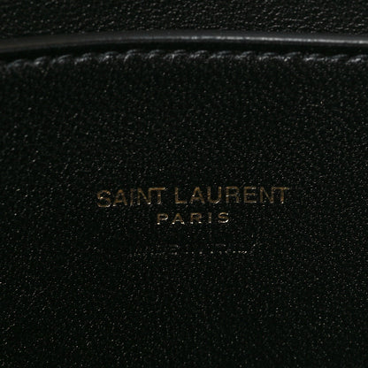 Saint Laurent Smooth Calfskin Suede Medium Reversible Monogram Kate Satchel Black 6 of 14