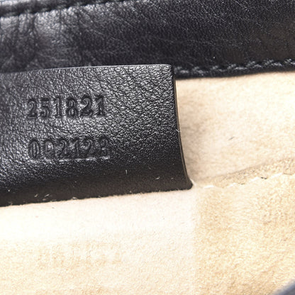 Gucci Pebbled Calfskin Small 1973 Chain Shoulder Bag Black 6 of 9