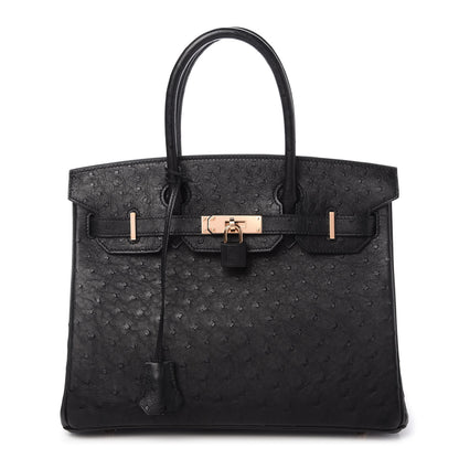 Hermes Ostrich Birkin 30 Black 1 of 11
