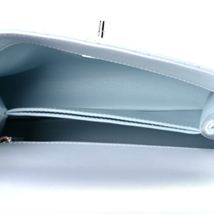 Chanel Iridescent Caviar Quilted Mini Coco Handle Flap Light Blue 5 of 10