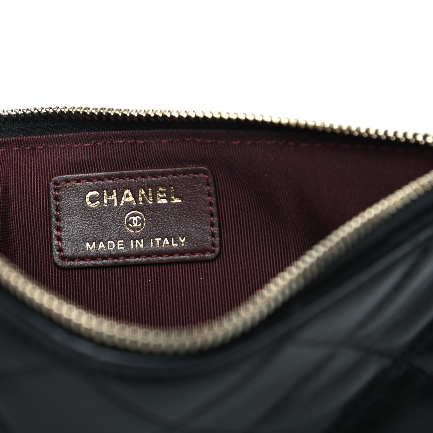 Lambskin Quilted Classic Flat Wallet Pouch Black