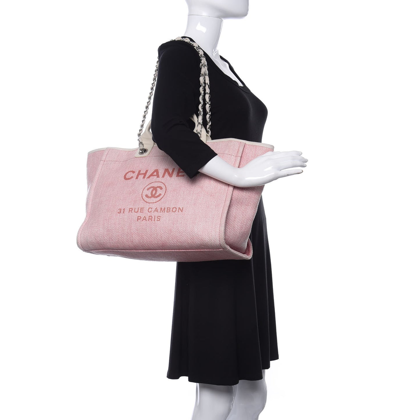 Canvas Large Deauville Tote Pink