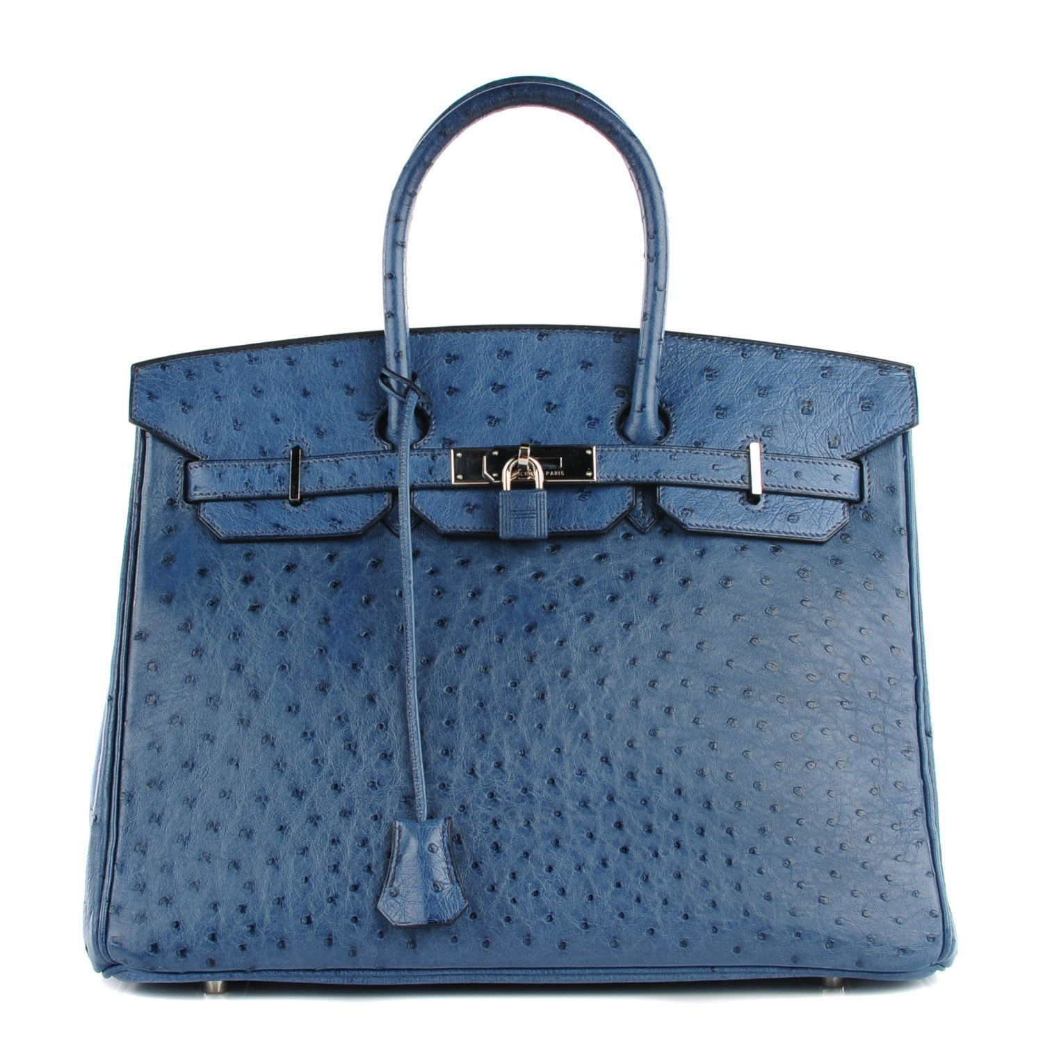 Hermes Ostrich Birkin 35 Bleu Roi 1 of 27