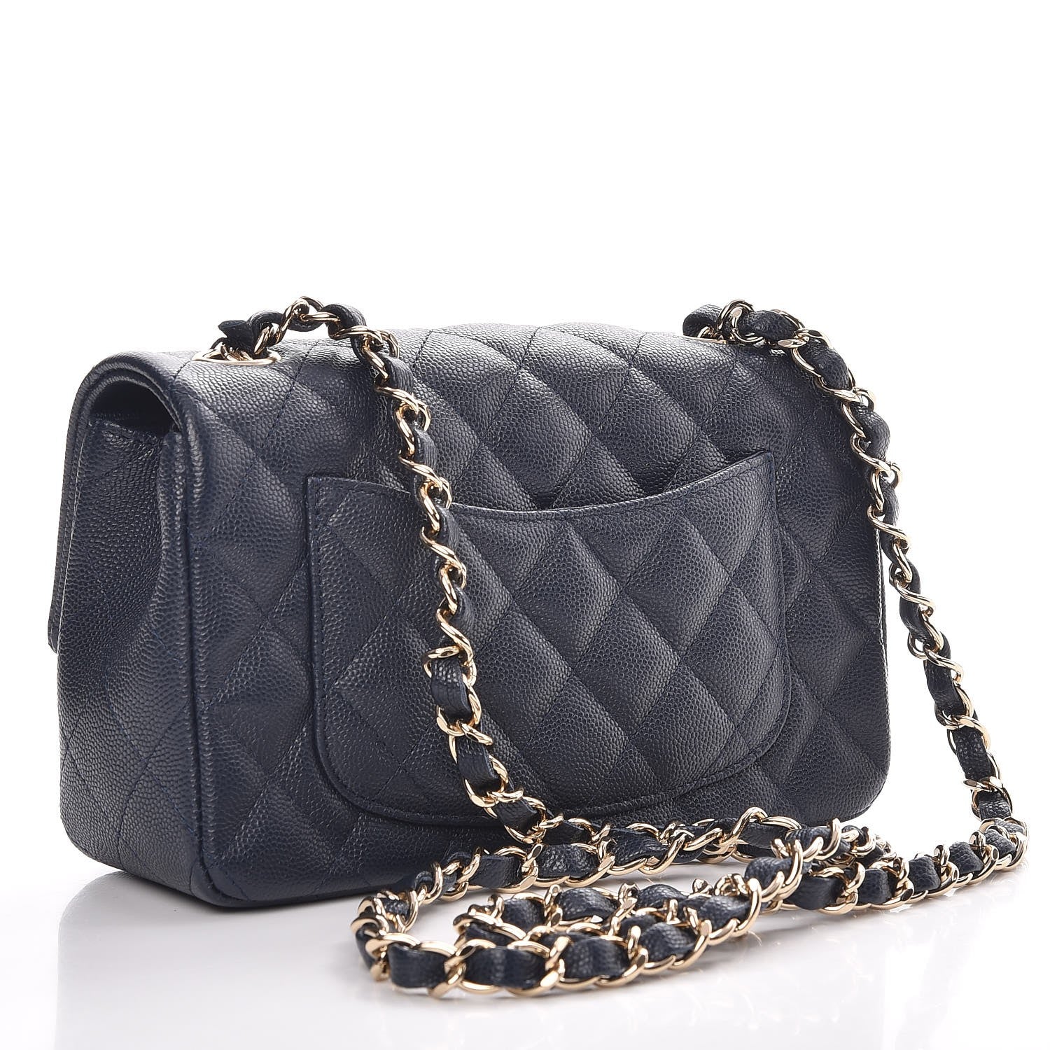 Chanel Caviar Quilted Mini Rectangular Flap Navy 3 of 10