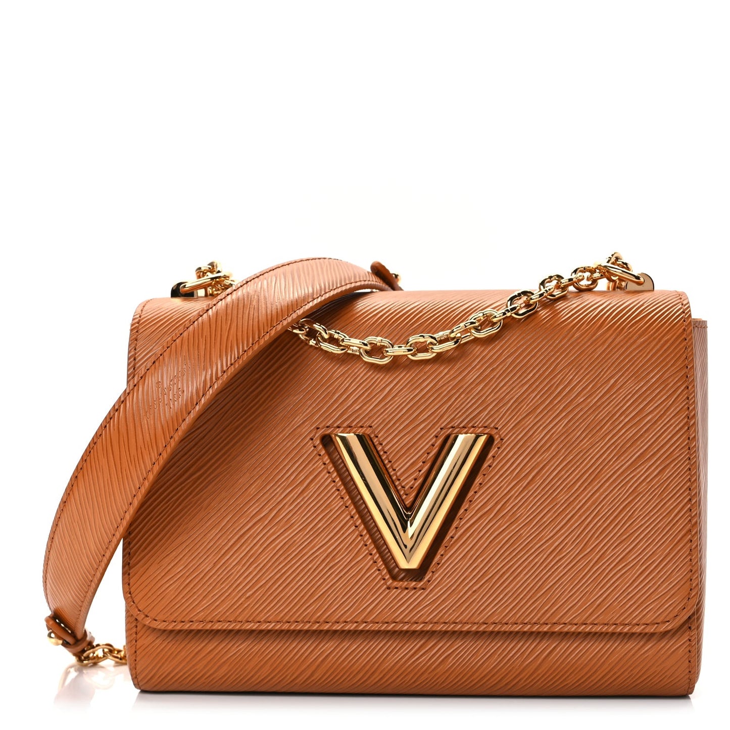 Epi Twist Shoulder Bag MM Gold Miel