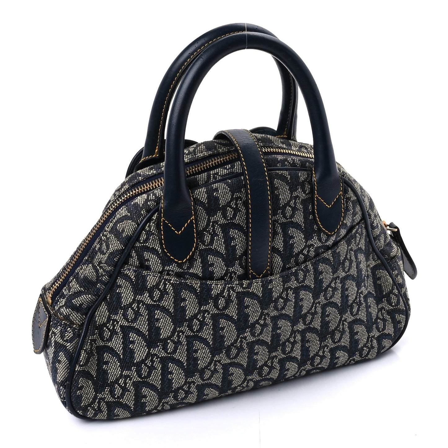 Monogram Mini Saddle Bowler Navy Blue