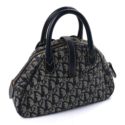 Christian Dior Monogram Mini Saddle Bowler Navy Blue 2 of 8