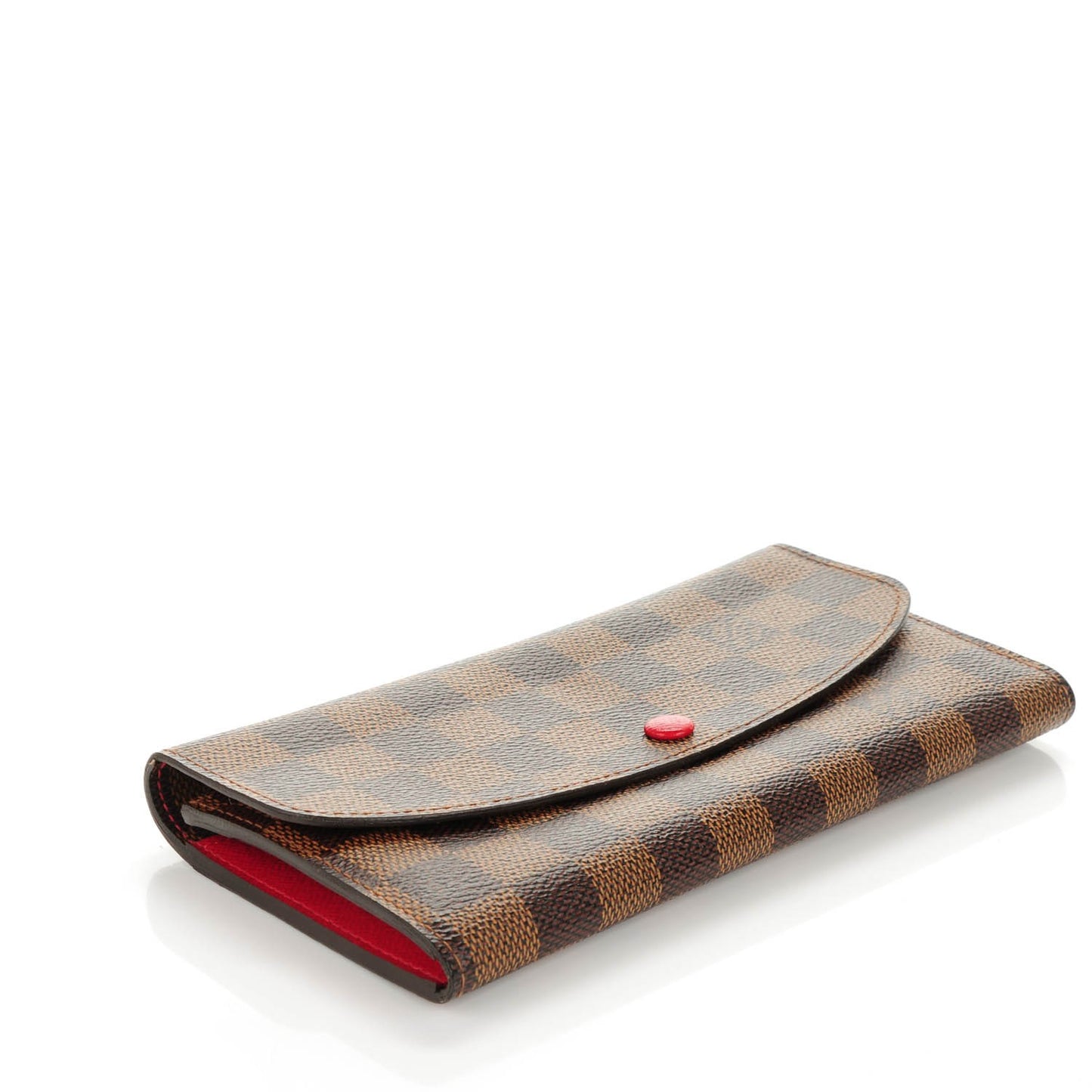 Damier Ebene Emilie Wallet Red