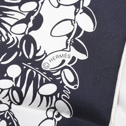 Hermes Silk Mythiques Phoenix Tattoo Scarf 70 Bleu Black White 4 of 4