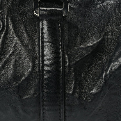 Prada Nappa Antique Re-Edition 2002 Barrel Shoulder Bag  Black 6 of 8
