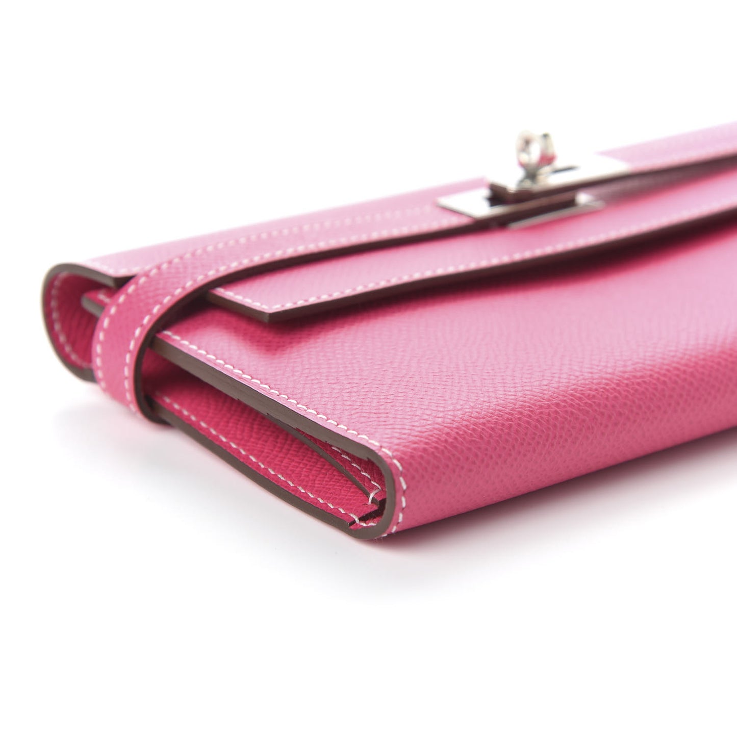 Epsom Kelly Tri-Fold Wallet Rose Tyrien