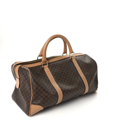 Celine Canvas Calfskin Macadam Boston 40 Duffle Brown 2 of 8