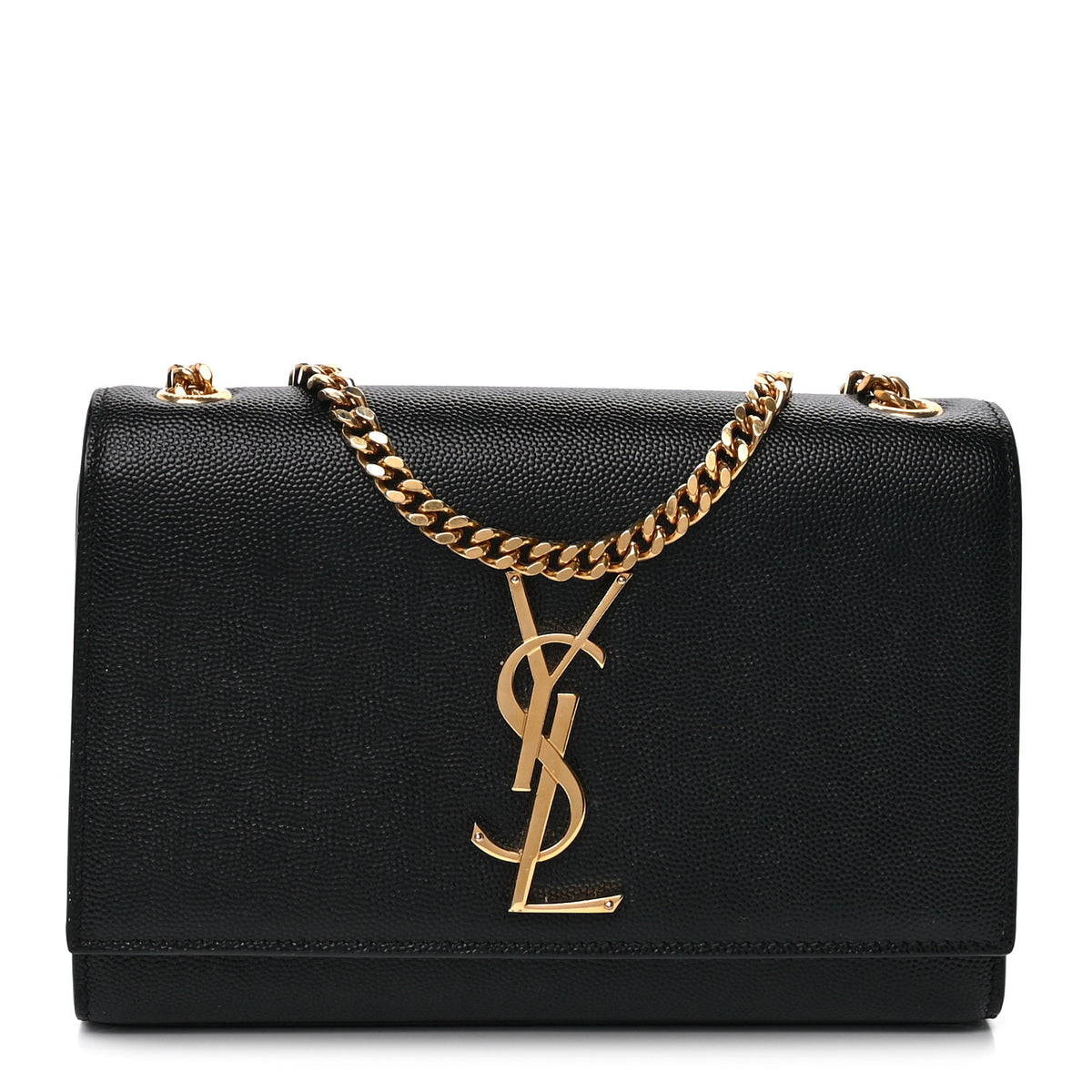 Grain De Poudre Medium Classic Monogram Kate Satchel Black