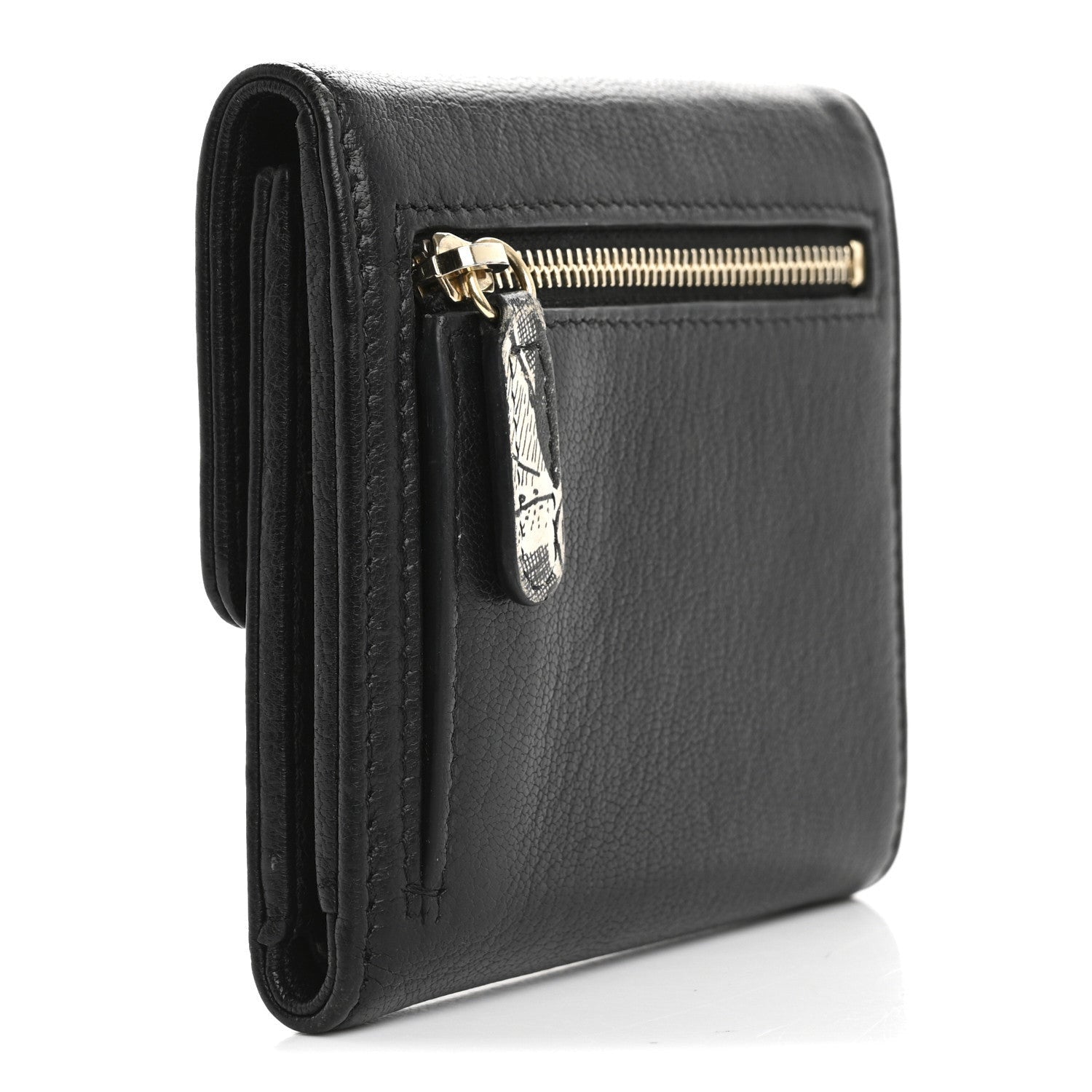 Chanel Goatskin CC Compact Flap Wallet Black 3 of 7