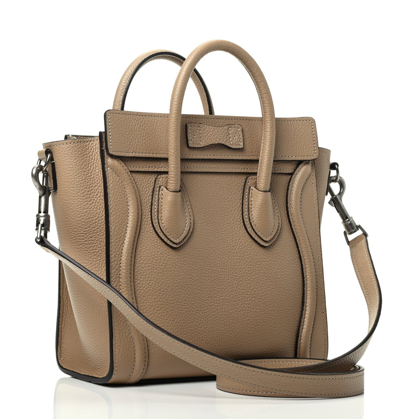 Drummed Calfskin Nano Luggage Dune