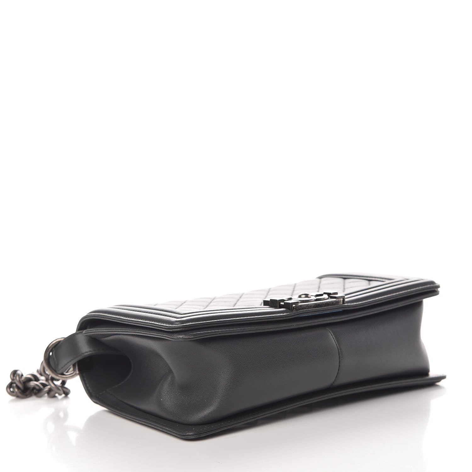 Chanel Lambskin Quilted Medium Boy Flap Dark Grey 4 of 17